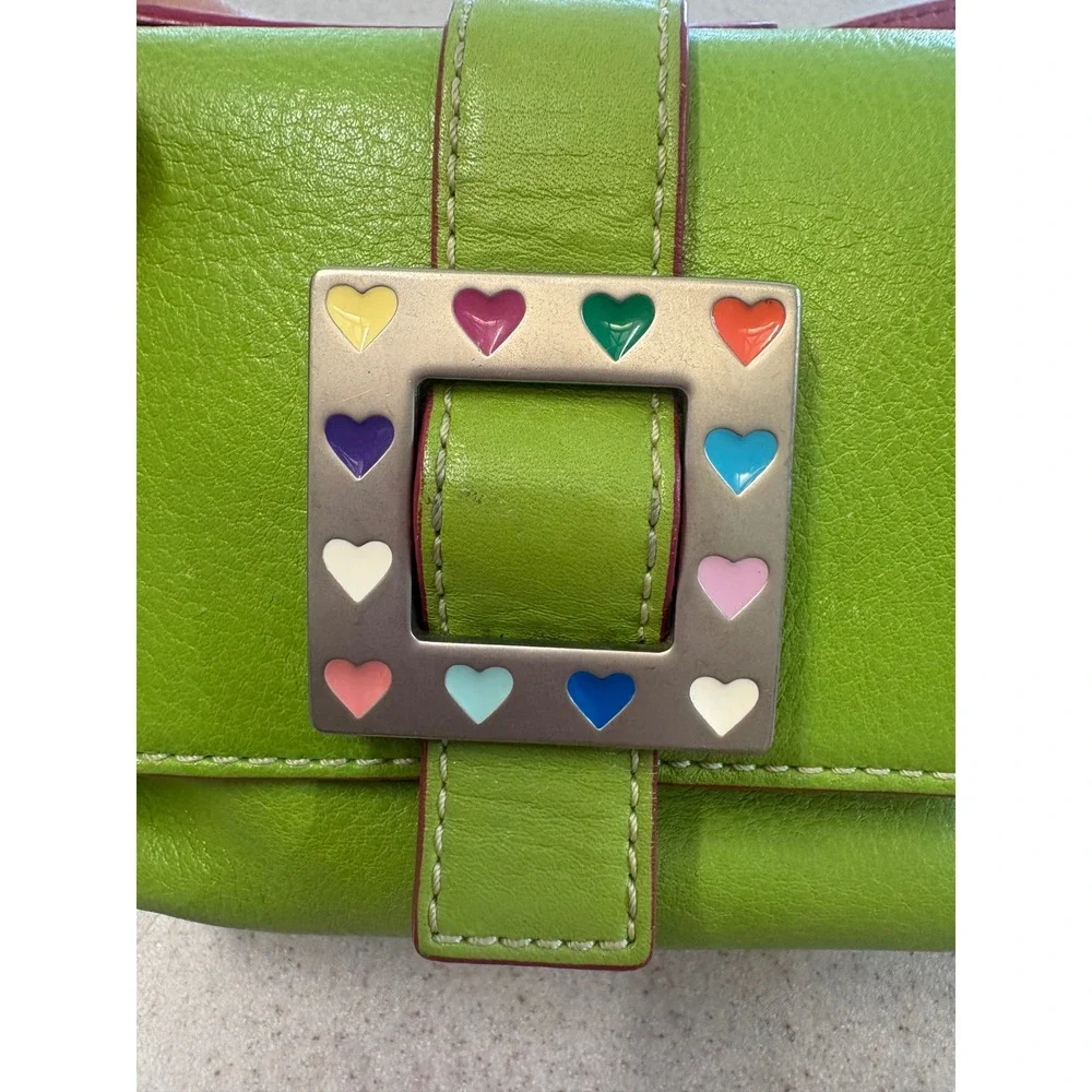 Dooney & Bourke Lime Heart Buckle‎ Mini Shoulder Bag Y2K